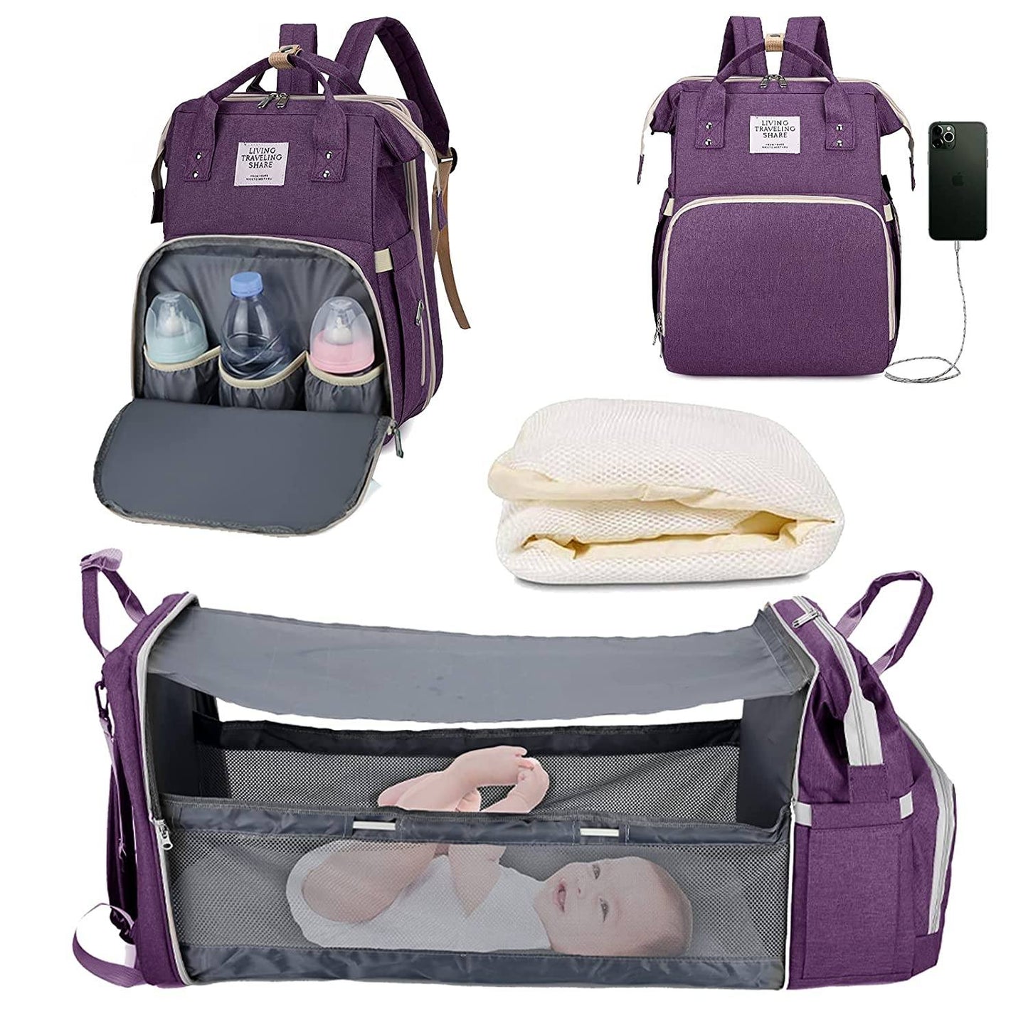 Sac à langer portatif | Berceau de voyage BabyNappy™ - Boutique L'Univers Des Petits