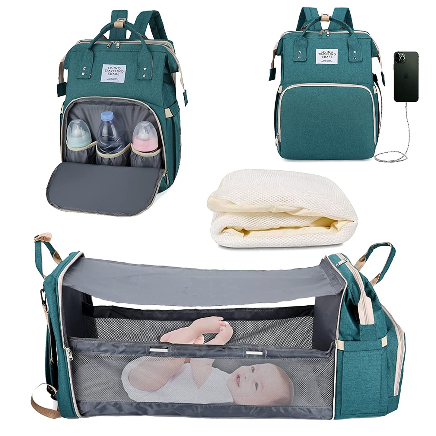 Sac à langer portatif | Berceau de voyage BabyNappy™ - Boutique L'Univers Des Petits