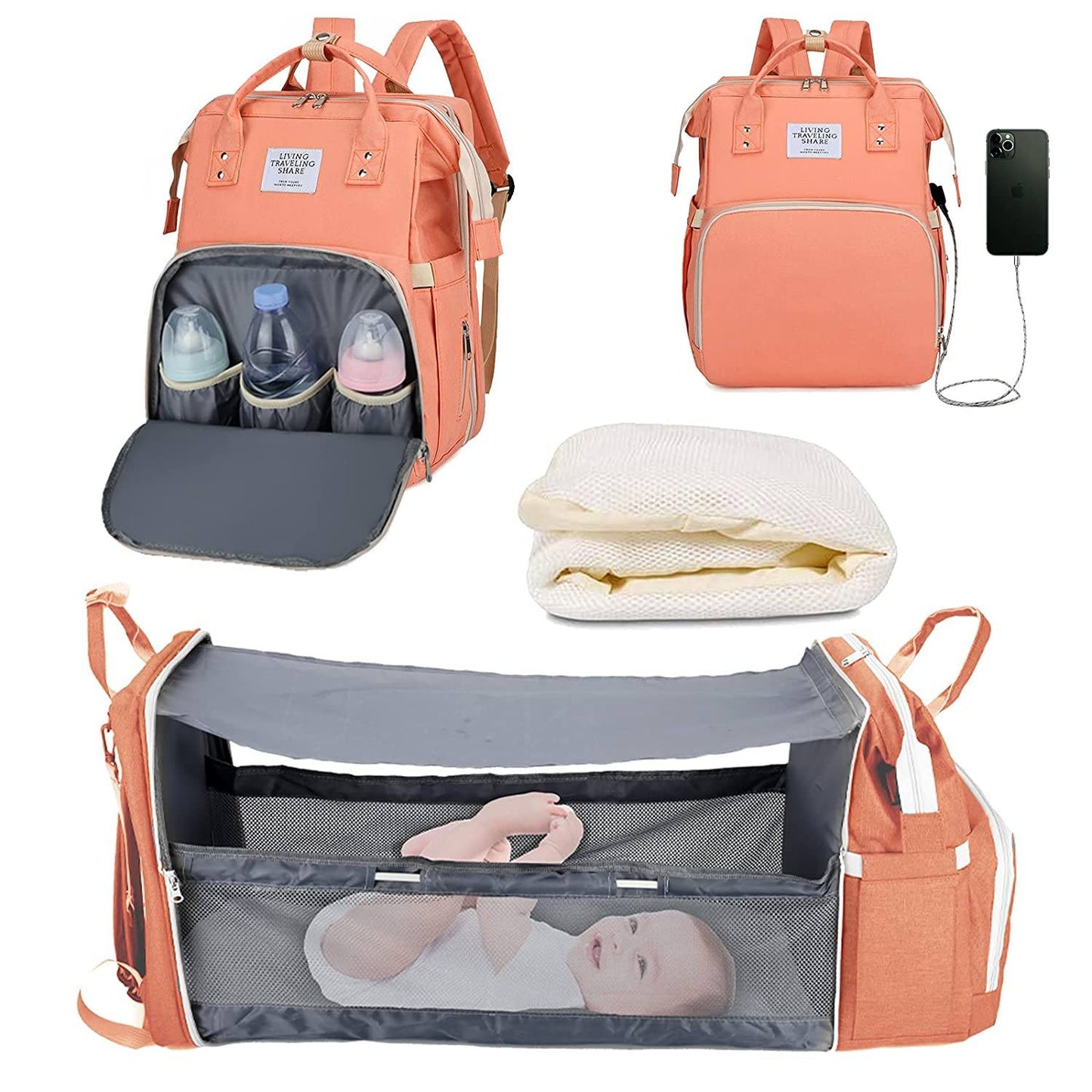 Sac à langer portatif | Berceau de voyage BabyNappy™ - Boutique L'Univers Des Petits