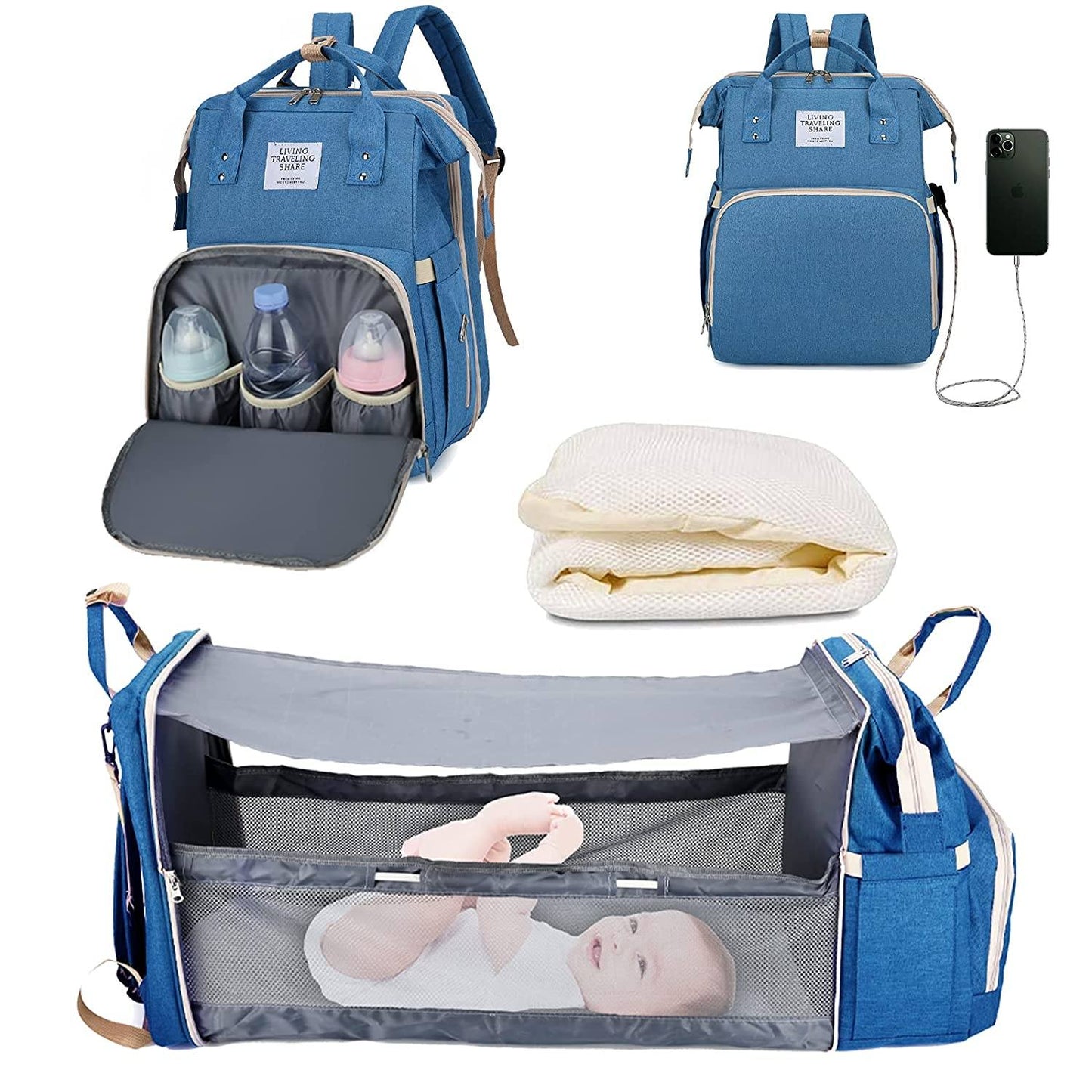 Sac à langer portatif | Berceau de voyage BabyNappy™ - Boutique L'Univers Des Petits